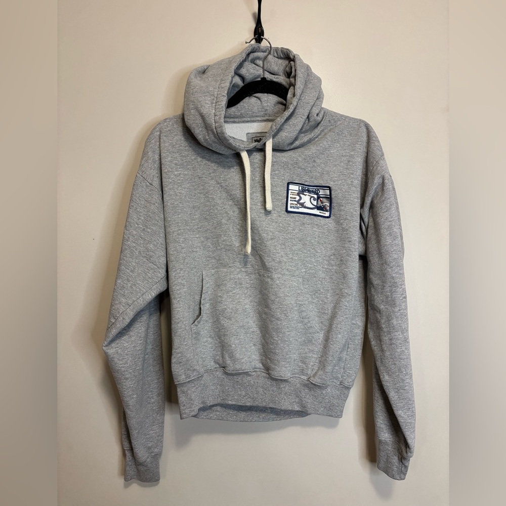 Classic Gray Hoodie with Patch